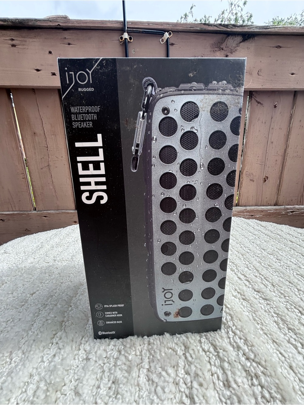 iJoy Shell Waterproof Bluetooth Speaker - Silver/Black (in original box)
